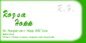 rozsa hopp business card